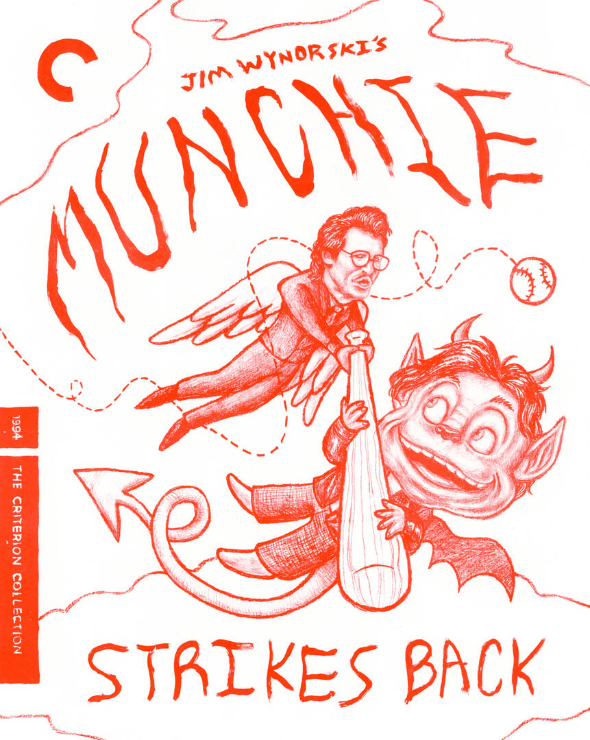 "Munchie Strikes Back Poster" lithography on Rives BFK, 22'' x 30'', 2024
