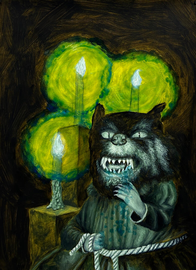 "Transparency" oil on Bristol board, 19'' x 24'', 2023