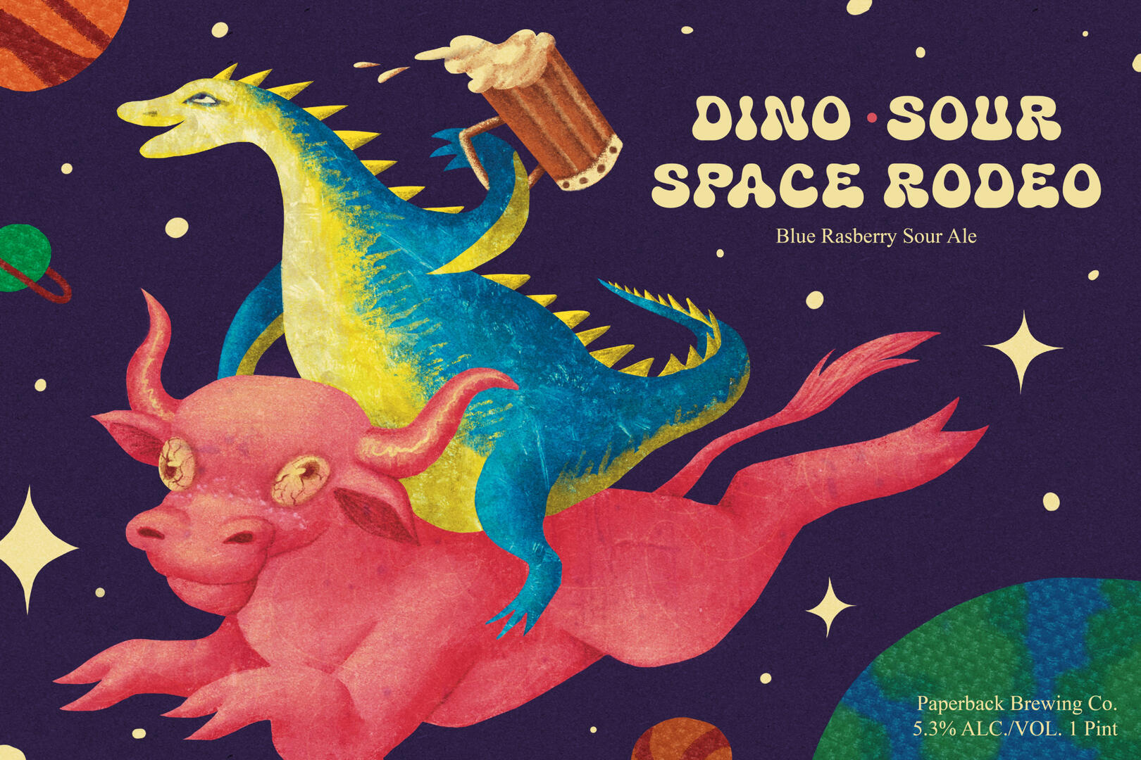 Dino Sour Beer Label