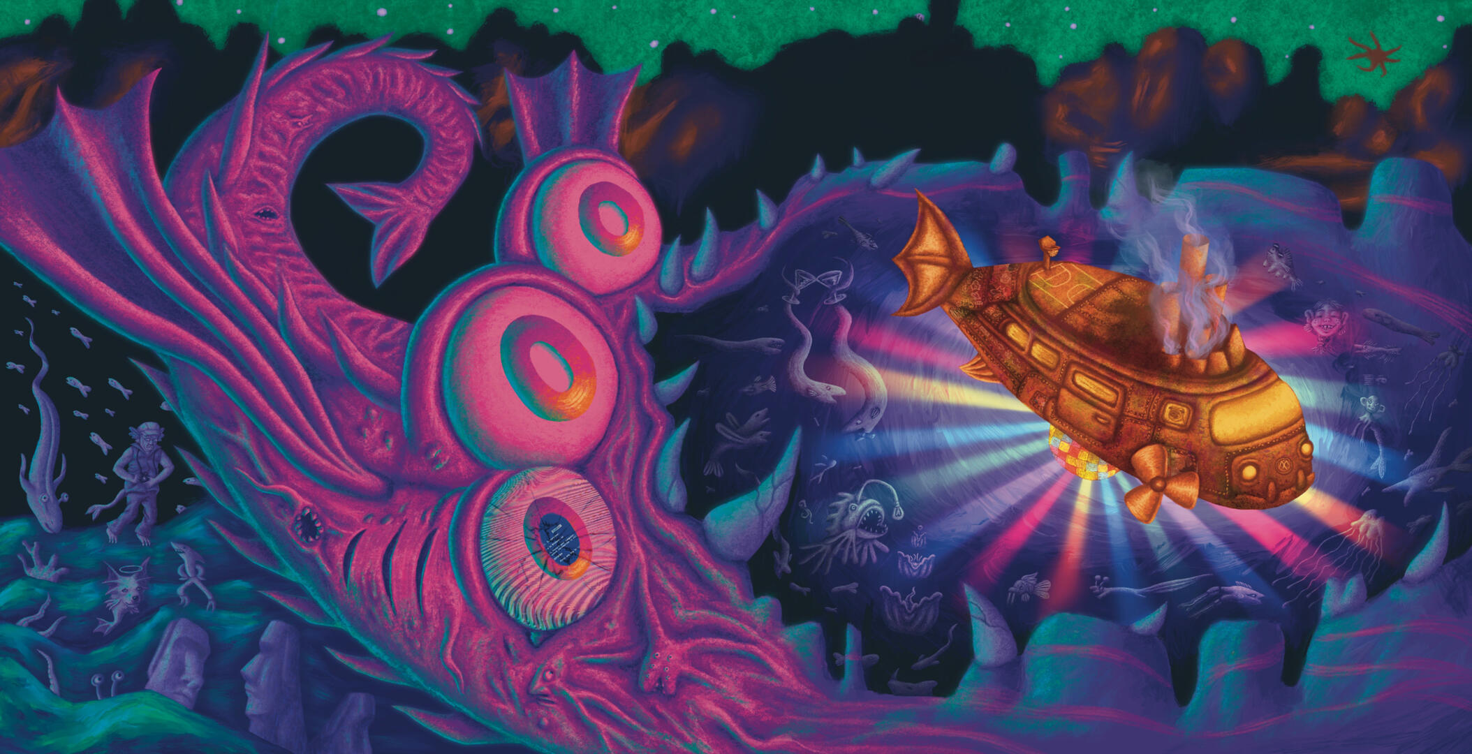 Illustration for the album &quot;Crush Depth&quot; by Spacefuzz