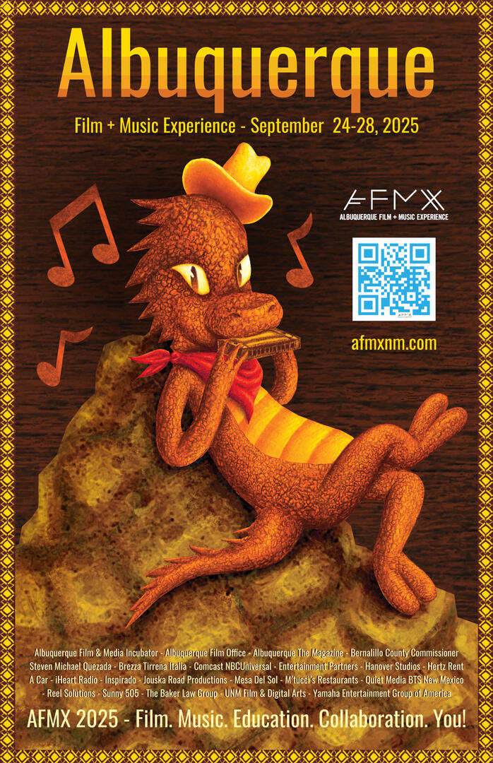 Poster for AFMX--a film and music festival in New Mexico