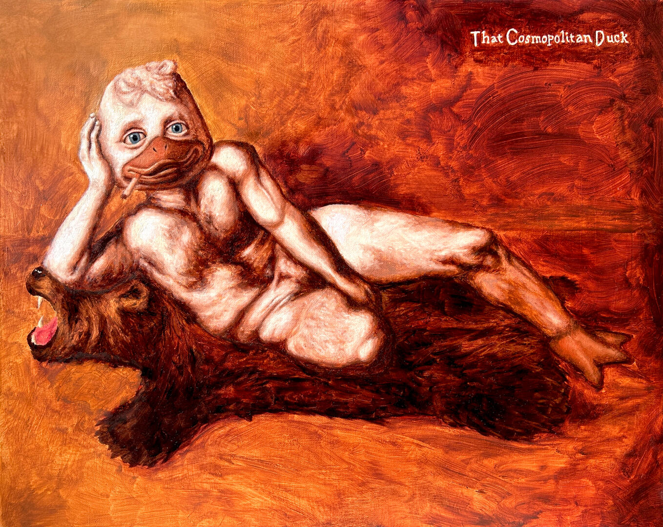"Howard the Fuck" oil on canvas, 20'' x 16'', 2025