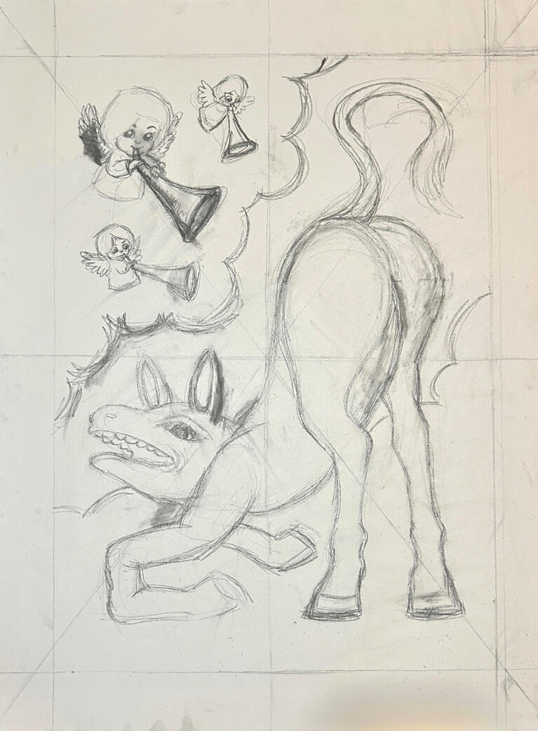 Sketch on canvas