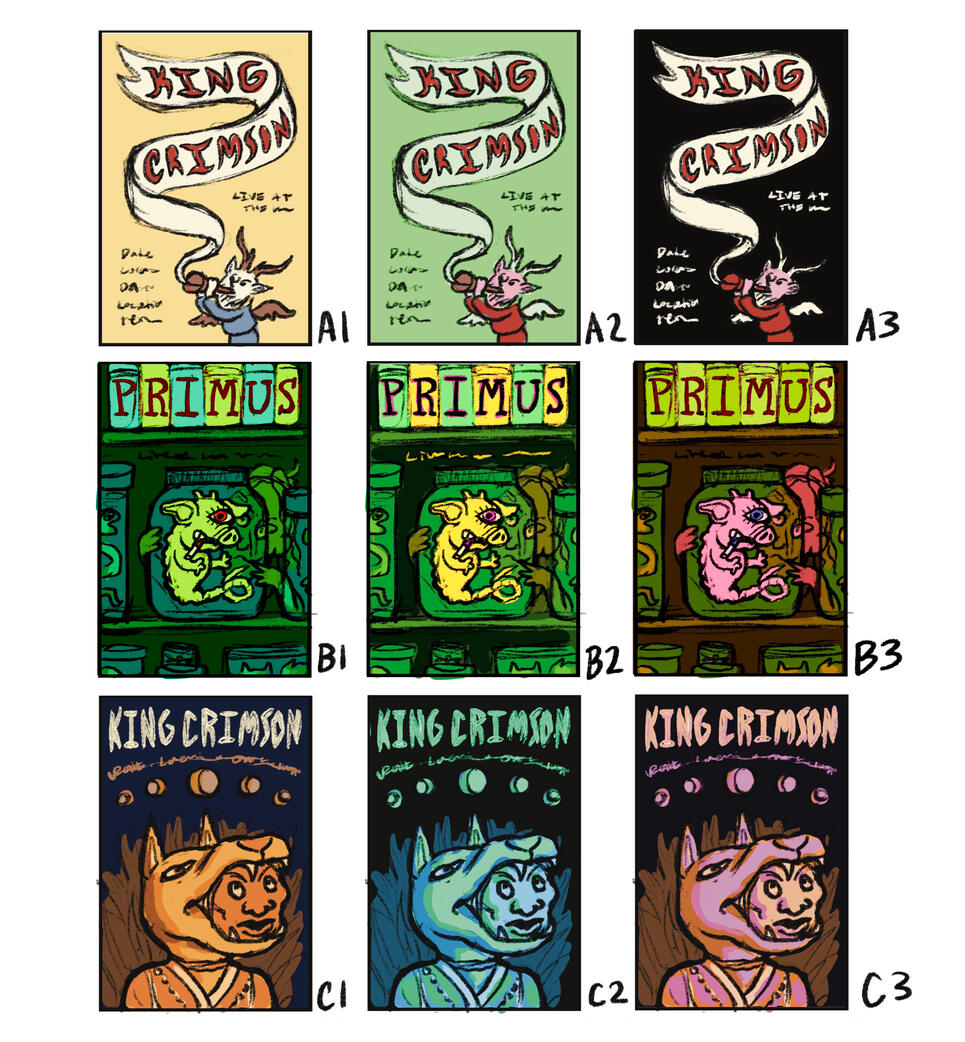 Tour Poster Color Comps